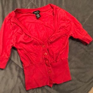 3/4 Sleeve Cherry Cardigan